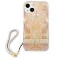 Miniatyrbillede 3 af 8: Guess Flower Cord - iPhone 13 mini cover med snor (guld)