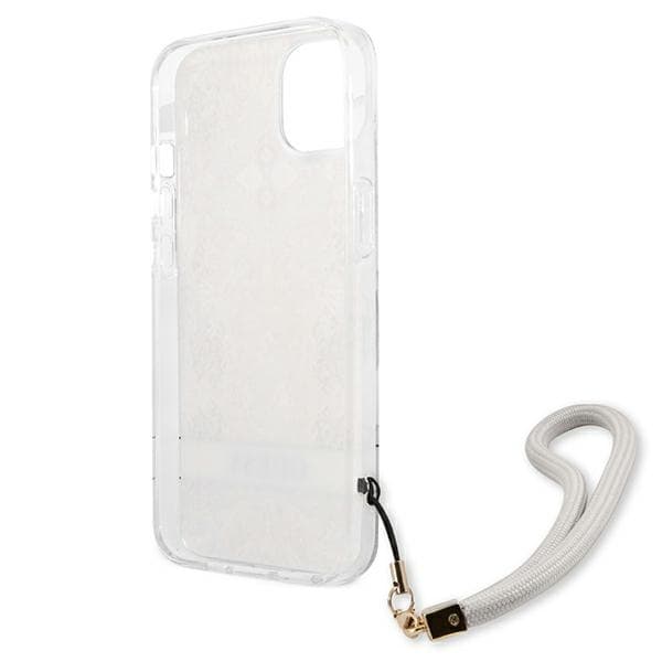 Guess Flower Cord - iPhone 13 mini cover med snor (guld)