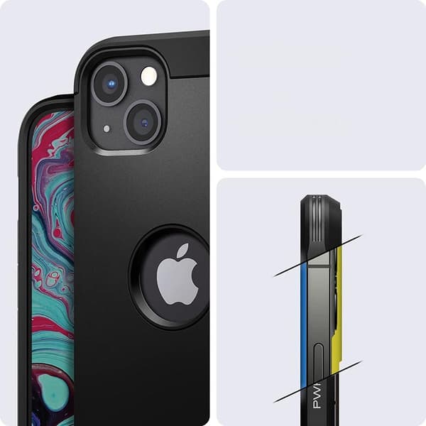 Spigen Tough Armor - iPhone 13 etui (sort)