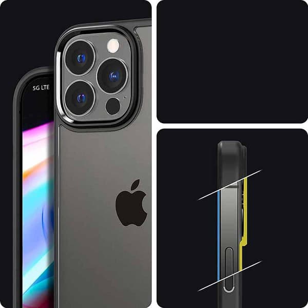Spigen Ultra Hybrid - iPhone 13 Pro Max etui (sort)