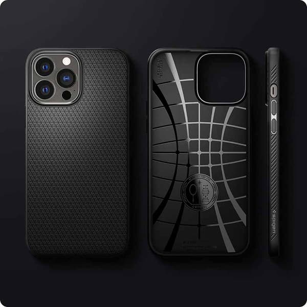 Spigen Liquid Air - Cover til iPhone 13 Pro Max (sort)