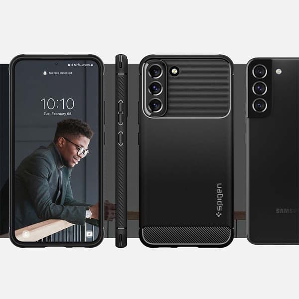 Spigen Rugged Armor - Cover til Samsung Galaxy S22 (sort)