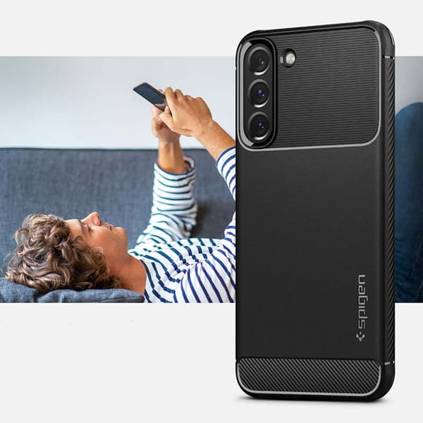 Spigen Rugged Armor - Cover til Samsung Galaxy S22 (sort)