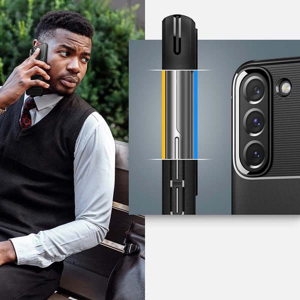 Spigen Rugged Armor - Cover til Samsung Galaxy S22 (sort)