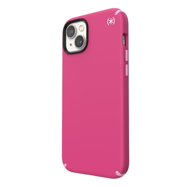 Speck Presidio2 Pro MagSafe - Antibakteriel iPhone 15 Plus / 14 Plus etui (Digitalpink / Blossompink / White)