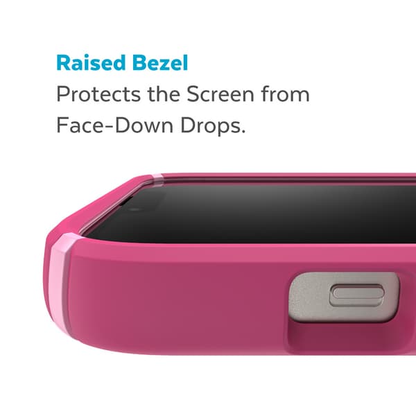 Speck Presidio2 Pro MagSafe - Antibakteriel iPhone 15 Plus / 14 Plus etui (Digitalpink / Blossompink / White)