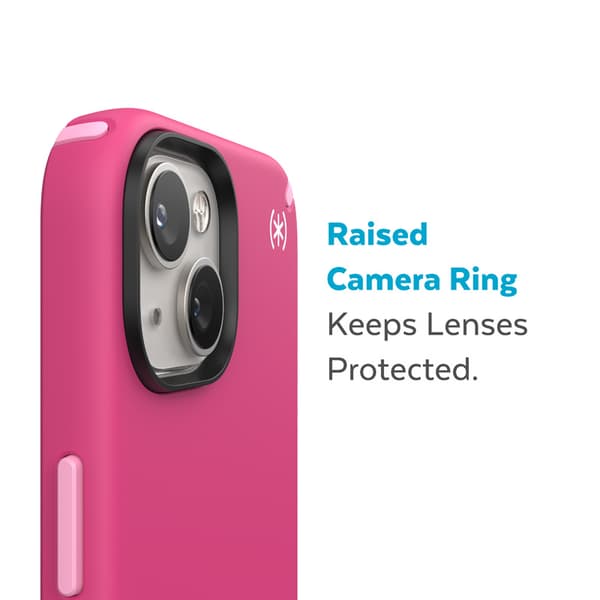 Speck Presidio2 Pro MagSafe - Antibakteriel iPhone 15 Plus / 14 Plus etui (Digitalpink / Blossompink / White)