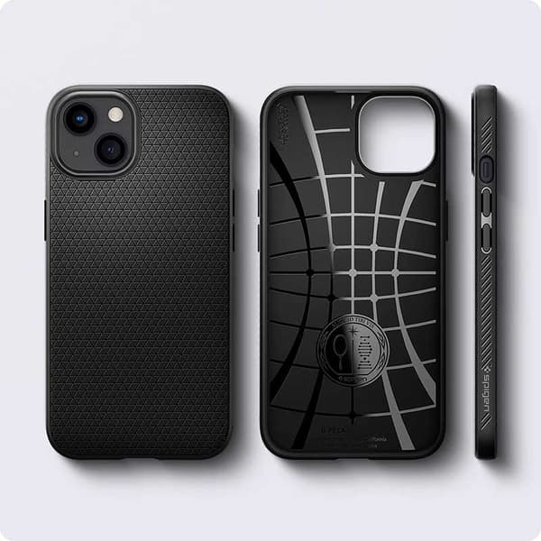 Spigen Liquid Air - iPhone 13 etui (sort)