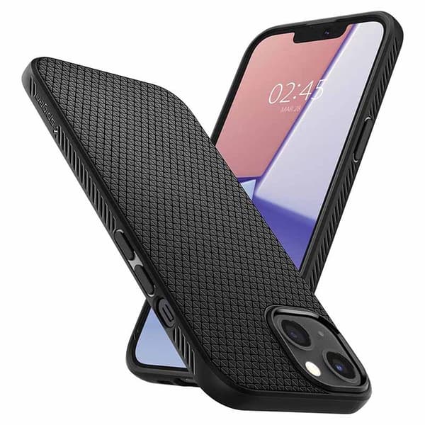 Spigen Liquid Air - iPhone 13 etui (sort)