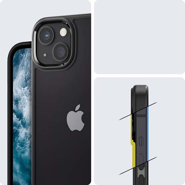 Spigen Ultra Hybrid - iPhone 13 cover (sort)