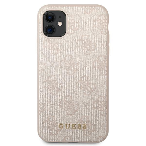 Guess 4G Metal Gold -logo – iPhone 11 -kotelo (vaaleanpunainen)