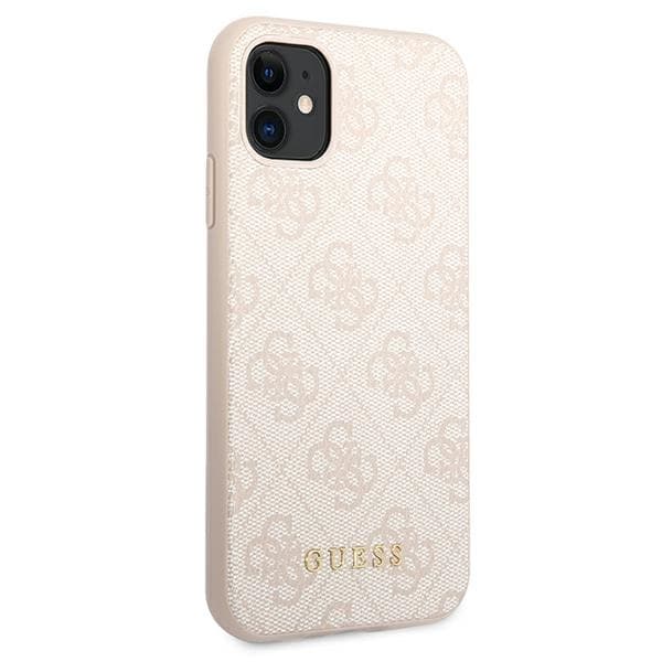 Guess 4G Metal Gold -logo – iPhone 11 -kotelo (vaaleanpunainen)