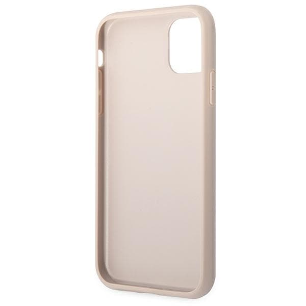 Guess 4G Metal Gold -logo – iPhone 11 -kotelo (vaaleanpunainen)