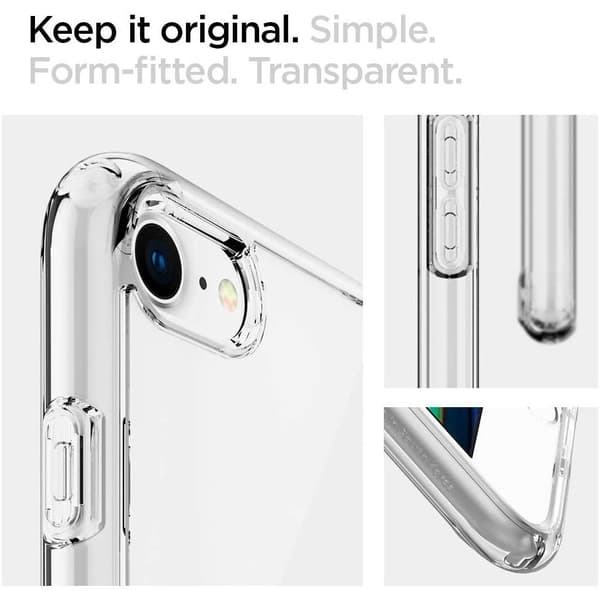 Spigen Ultra Hybrid - Cover til iPhone SE 2022 / SE 2020 / 8 / 7 (gennemsigtig)