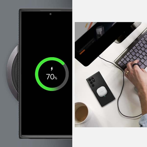 Spigen Liquid Air - etui til Samsung Galaxy S22 Ultra (sort)