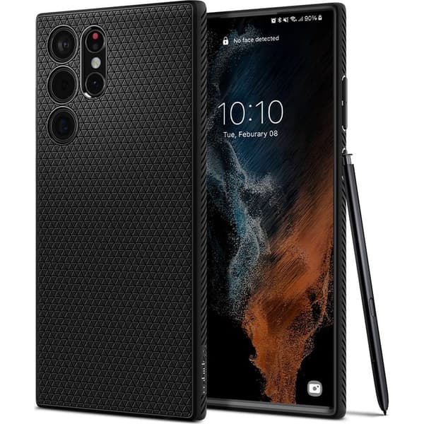Spigen Liquid Air - etui til Samsung Galaxy S22 Ultra (sort)