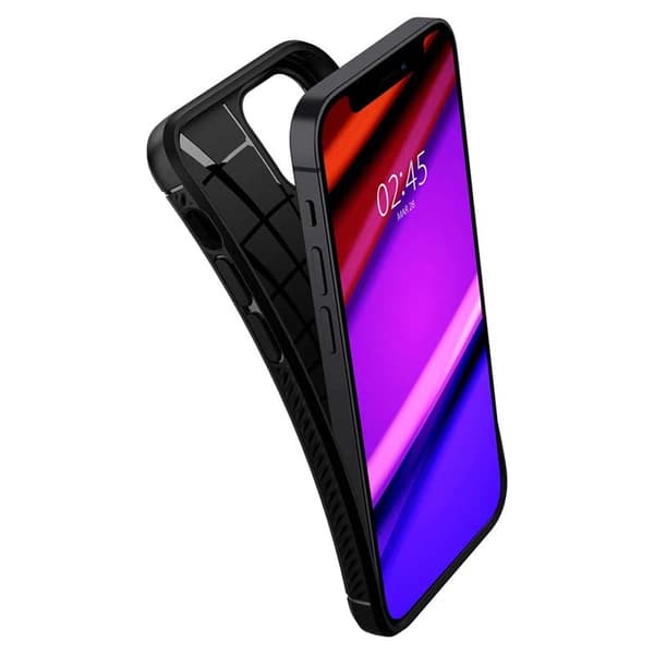 Spigen Rugged Armor - Fodral för iPhone 12 / iPhone 12 Pro (svart)