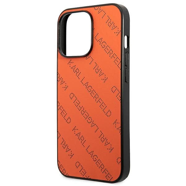 Karl Lagerfeld Perforeret Allover - iPhone 13 Pro-etui (orange)