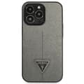 Miniatyrbillede 3 af 8: Guess Saffiano Triangle Logo Cover – iPhone 13 Pro Cover (sølv)