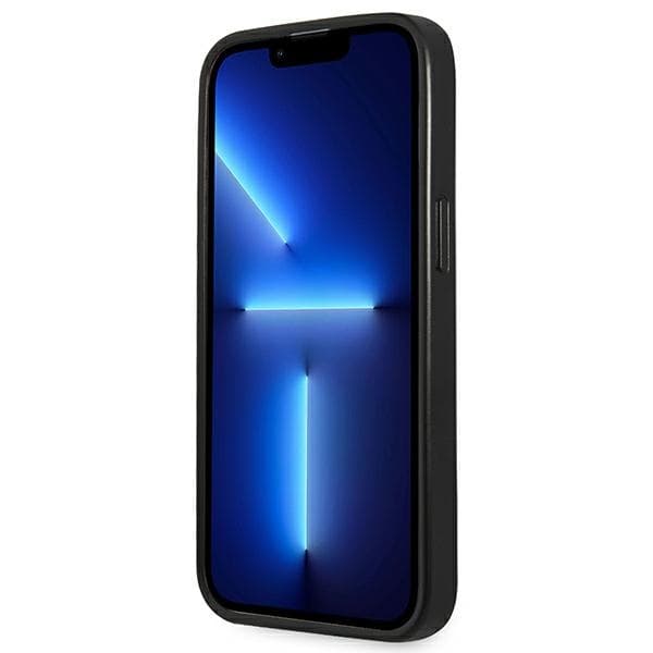 Guess Saffiano Triangle Logo Cover – iPhone 13 Pro Cover (sølv)
