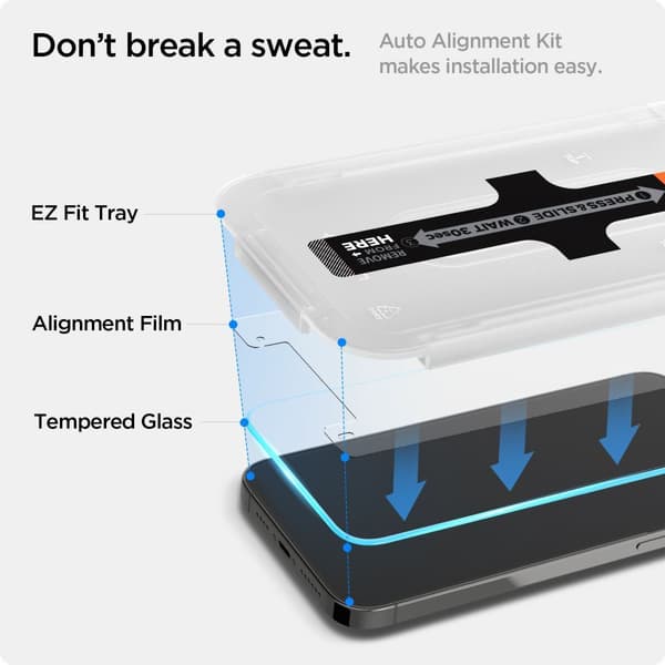 Spigen Glas.TR EZ Fit - Karkaistu lasi Apple iPhone 14:lle / iPhone 13:lle / iPhone 13 Prolle