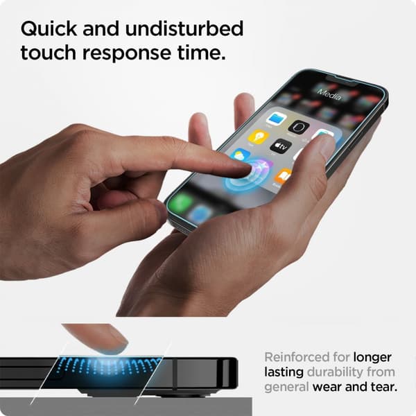 Spigen Glas.TR EZ Fit - Karkaistu lasi Apple iPhone 14:lle / iPhone 13:lle / iPhone 13 Prolle