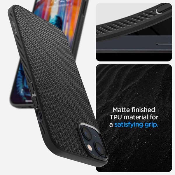 Spigen Liquid Air - iPhone 14 -kotelo (musta)