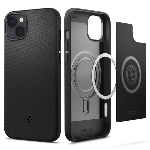 Spigen Mag Armor - kotelo iPhone 15 Plus / iPhone 14 Plus (musta)