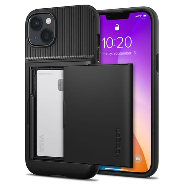 Spigen Slim Armor CS – Etui til iPhone 15 Plus / iPhone 14 Plus (sort)