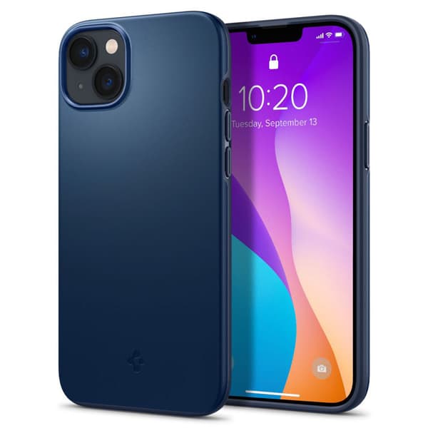 Spigen Thin Fit – Cover til iPhone 15 Plus / iPhone 14 Plus (marineblå)
