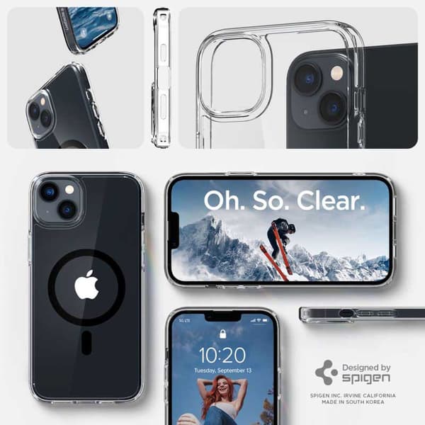 Spigen Ultra Hybrid Mag MagSafe – Fodral för iPhone 15 Plus / iPhone 14 Plus (svart)