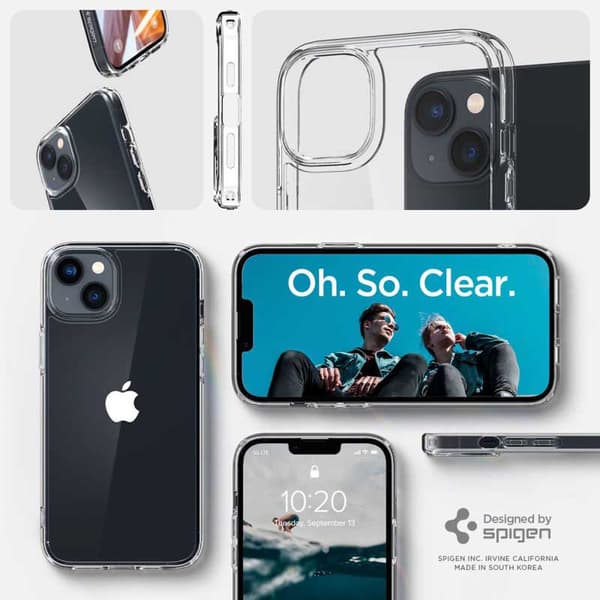Spigen Ultra Hybrid - Cover til iPhone 15 Plus / iPhone 14 Plus (gennemsigtig)