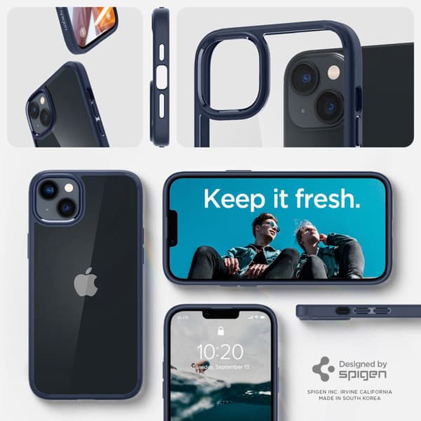 Spigen Ultra Hybrid - Cover til iPhone 15 Plus / iPhone 14 Plus (marineblå)
