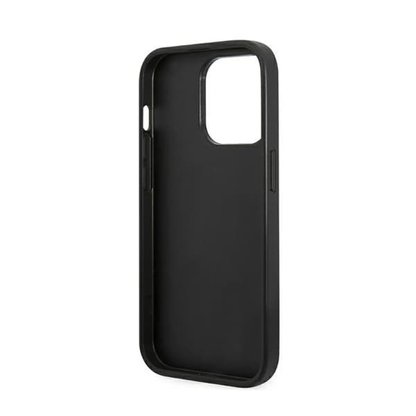 Guess Glitter Flakes metallilogokotelo – iPhone 14 Pro -kotelo (musta)