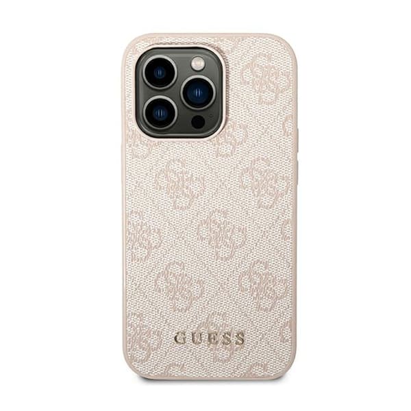 Guess 4G Metal Guld Logo – iPhone 14 Pro Cover (Pink)