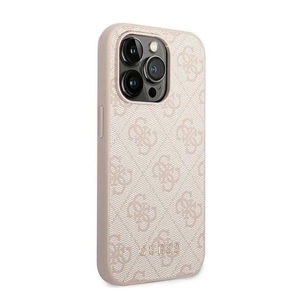 Guess 4G Metal Guld Logo – iPhone 14 Pro Cover (Pink)