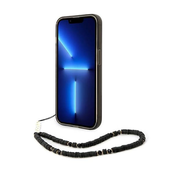 Guess Translucent Pearl Strap - iPhone 14 Pro etui (sort)