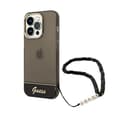 Miniatyrbillede 2 af 8: Guess Translucent Pearl Strap - iPhone 14 Pro etui (sort)