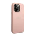 Miniatyrbillede 4 af 8: Guess Saffiano Metal Logo Stripes - iPhone 14 Pro Cover (Pink)