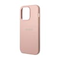Miniatyrbillede 6 af 8: Guess Saffiano Metal Logo Stripes - iPhone 14 Pro Cover (Pink)