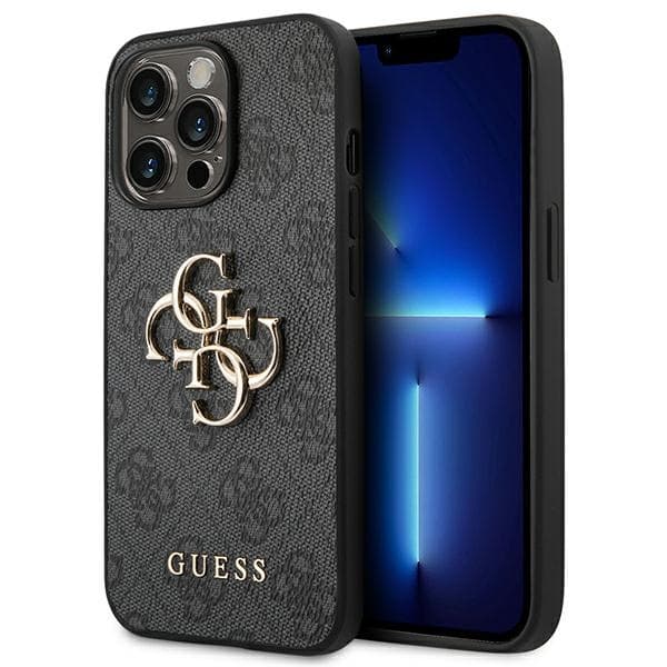 Guess 4G Big Metal Logo - iPhone 14 Pro-cover (grå)
