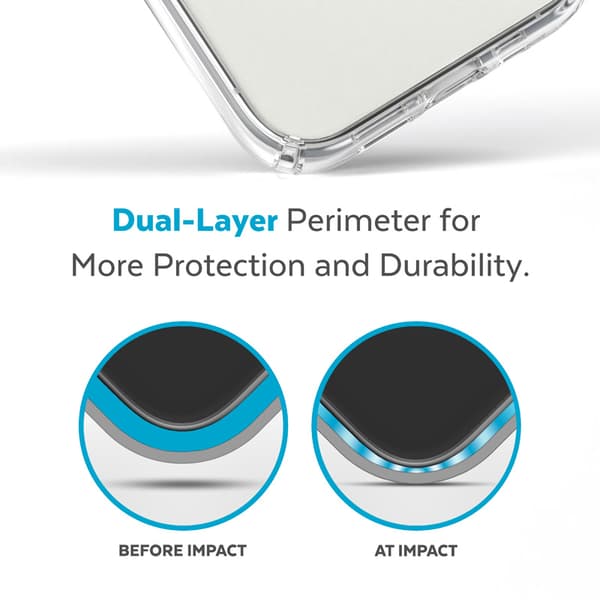 Speck Presidio Perfect-Clear - iPhone 14 Pro-etui med MICROBAN-coating (klar)
