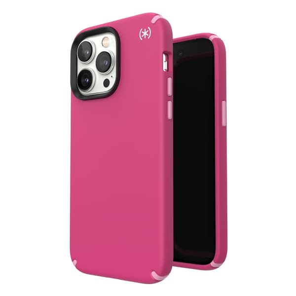 Speck Presidio2 Pro MagSafe - Antibakterielt iPhone 14 Pro Max etui (Digitalpink / Blossompink / White)