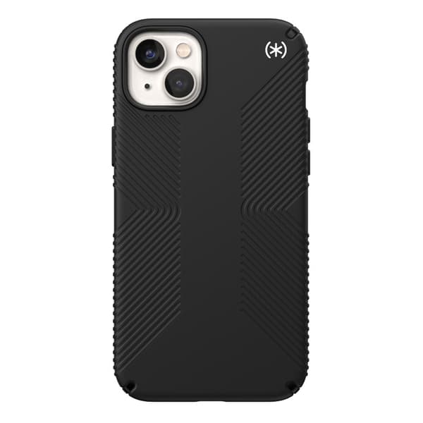 Speck Presidio2 Grip - Anti-Slip iPhone 15 Plus / 14 Plus etui (sort / sort / hvid)