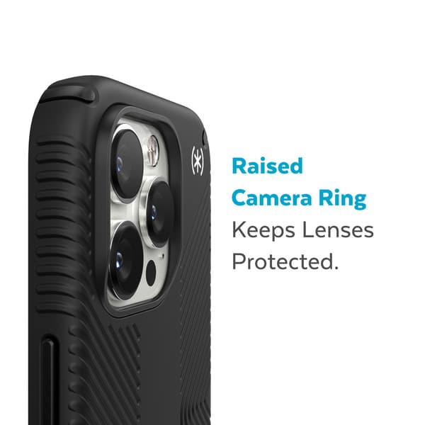 Speck Presidio2 Grip - Anti-Slip iPhone 14 Pro etui (sort / sort / hvid)