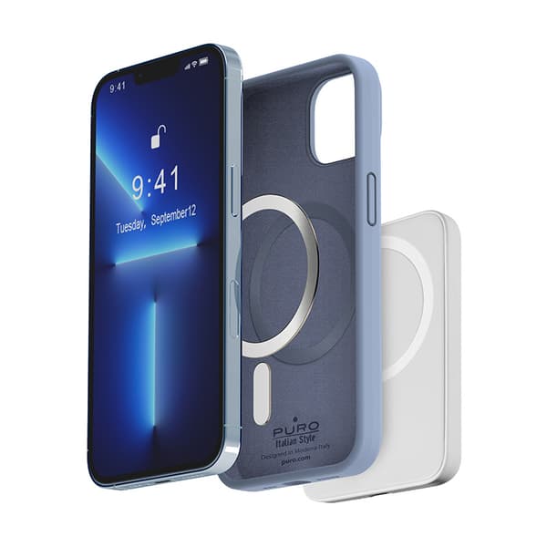 PURO ICON MAG - iPhone 14 Plus MagSafe -kotelo (Sierra Blue)