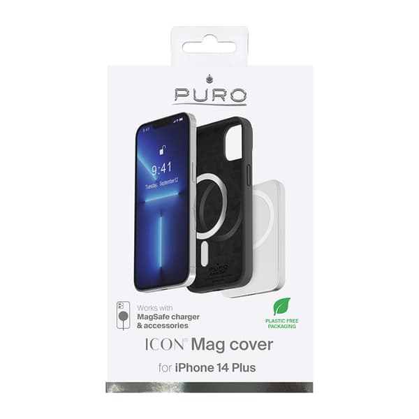 PURO ICON MAG - iPhone 14 Plus MagSafe etui (sort)