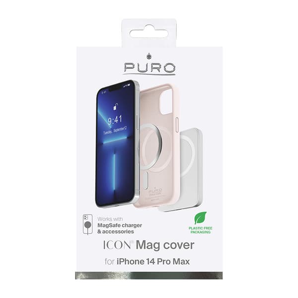 PURO ICON MAG - iPhone 14 Pro Max MagSafe etui (Støvet Pink)
