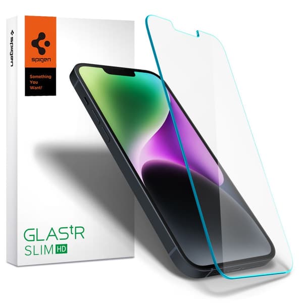 Spigen Glas.TR Slim – hærdet glas til iPhone 14 / iPhone 13 / iPhone 13 Pro