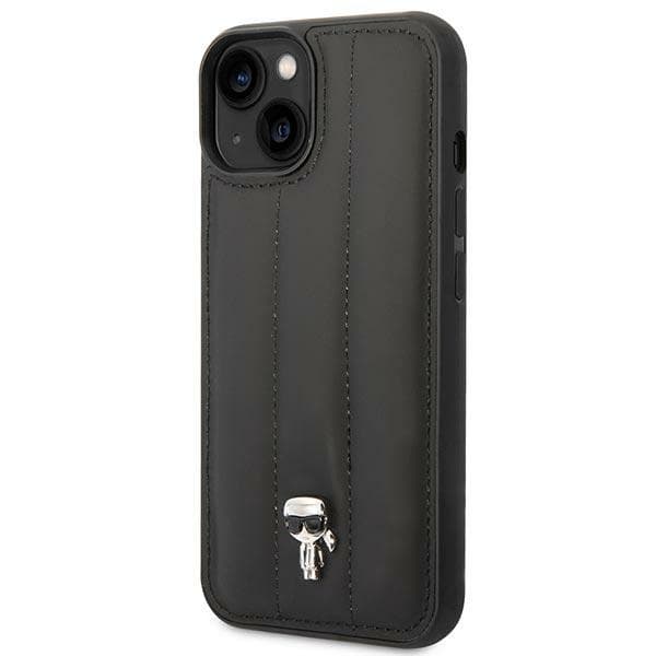 Karl Lagerfeld tikattu Puffy Ikonik Pin - iPhone 14 Plus -kotelo (musta)